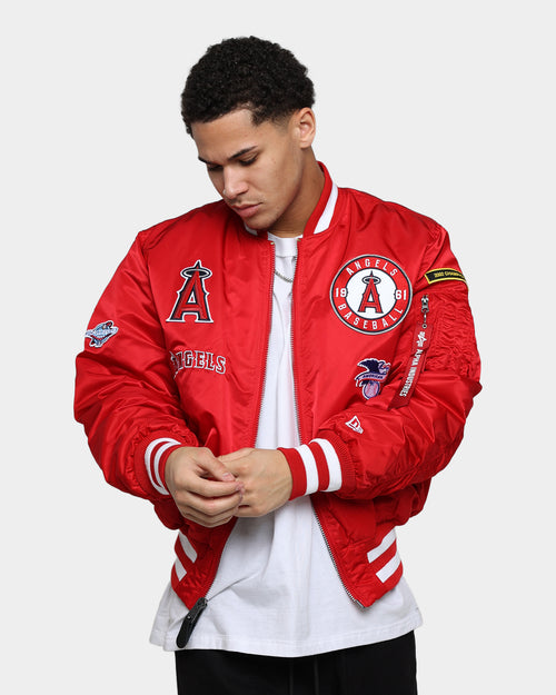 New Era Anaheim Angels Varsity Jacket Red