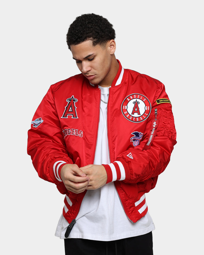 New Era Anaheim Angels Varsity Jacket Red | Culture Kings US