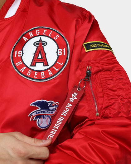 New Era Anaheim Angels Varsity Jacket Red