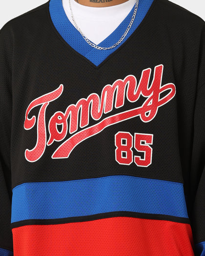 Tommy Jeans TJM Boxy College 85 V-Neck Jersey Black