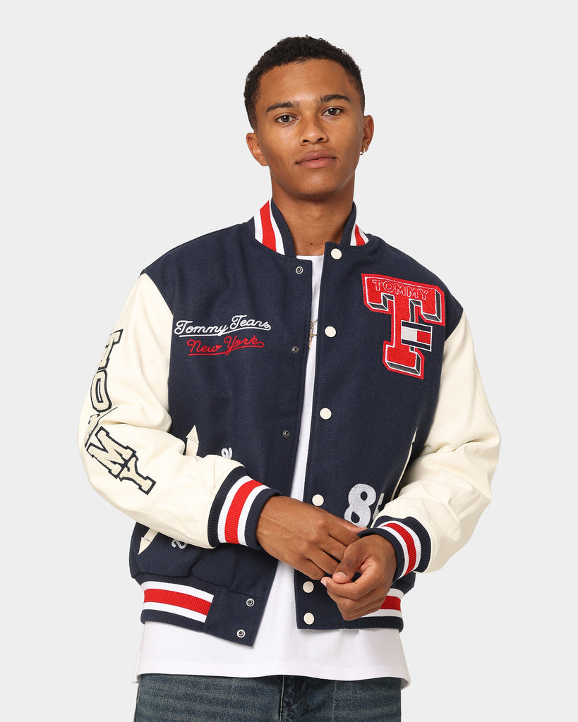 Varsity Jacket Tommy Jeans Denim Jacket Back Logo Buy Tommy