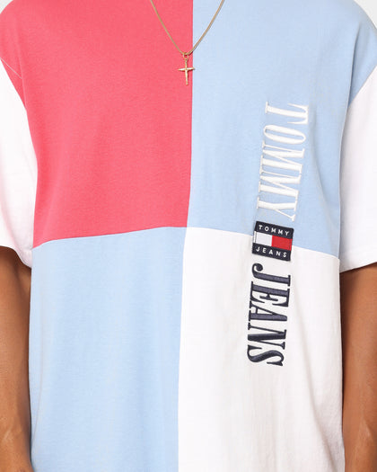 Tommy Jeans TJM Skater Archive Block T-Shirt Pearly Blue