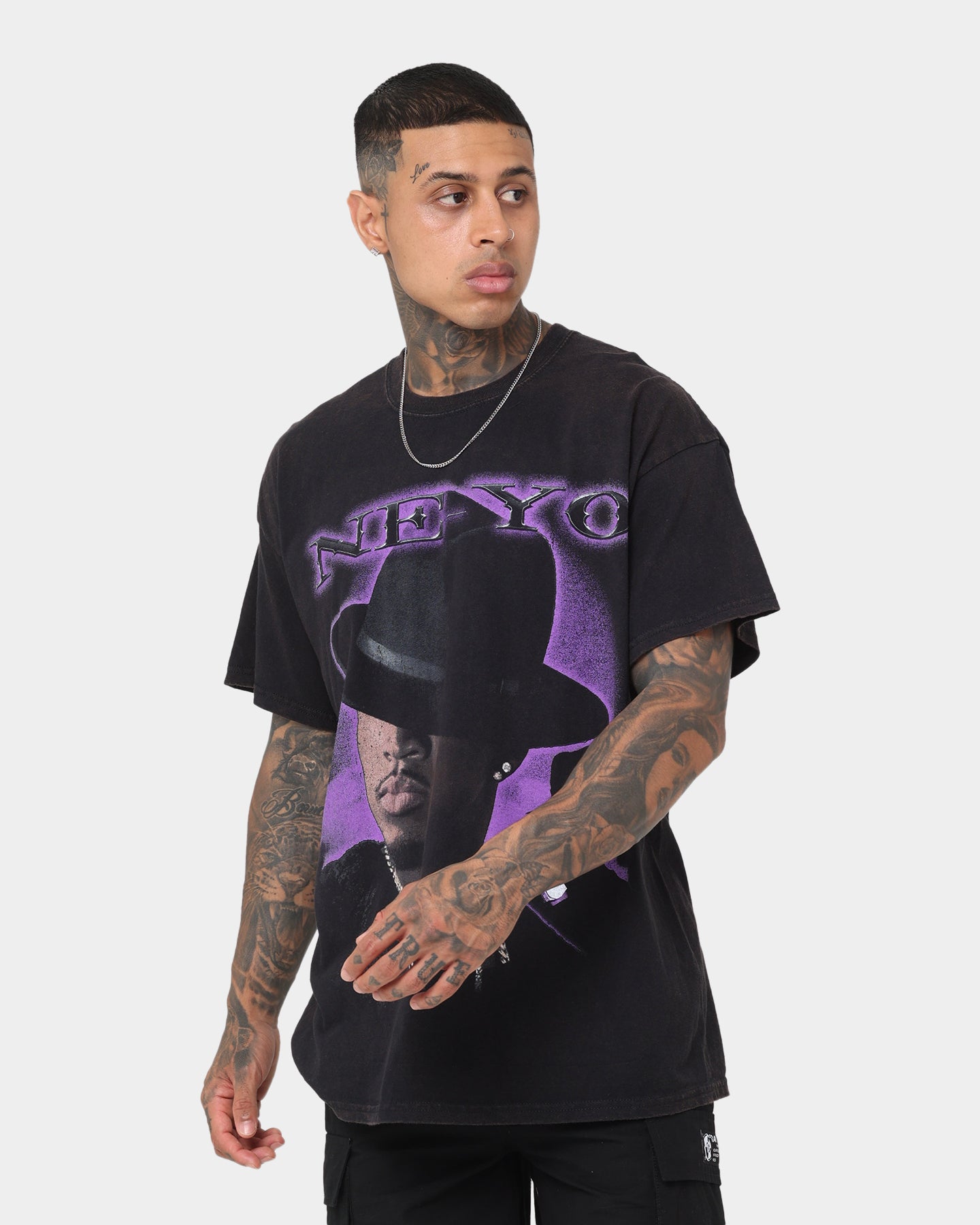 ミュージシャン JJJ photo Tee pop yours BLK L flashbacks Juicy Merch Ne-Yo Vintage T-Shirt Black Wash | Culture Kings US