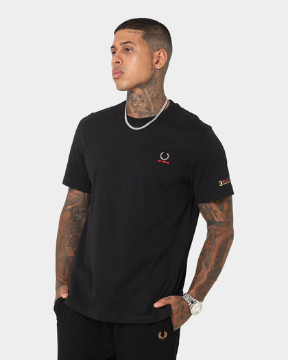 Fred Perry X Raf Simons Printed Sleeve T-Shirt Black
