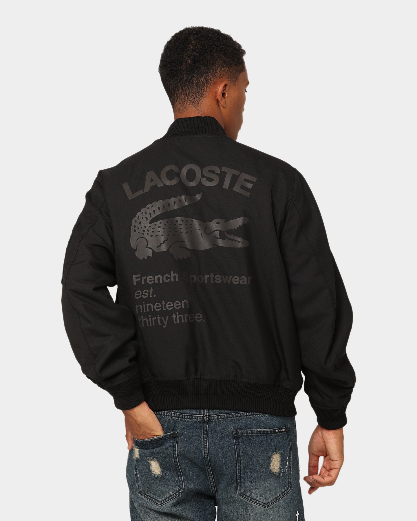 Lacoste Graphic Icons Bomber Jacket Black | Culture Kings US