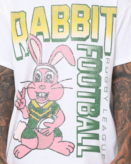 Goat Crew Rabbit RL Football T-Shirt White