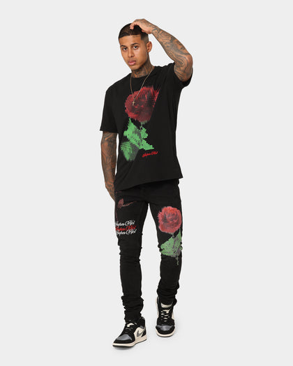 Ksubi Pixel Kash Short Sleeve T-Shirt Jet Black