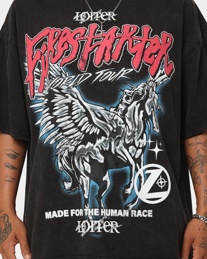 Loiter Firestarter Tour Vintage T-Shirt Vintage Black