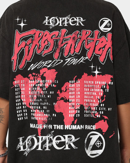 Loiter Firestarter Tour Vintage T-Shirt Vintage Black