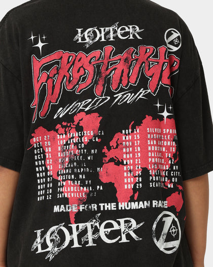 Loiter Firestarter Tour Vintage T-Shirt Vintage Black