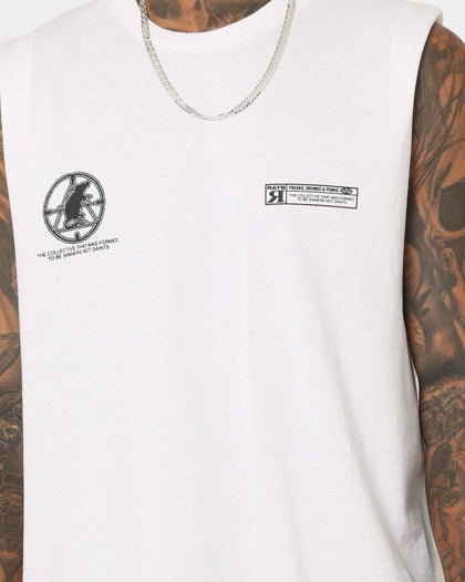 Rats Get Fat Gun Range Muscle T-Shirt White