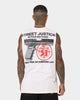 Rats Get Fat Gun Range Muscle T-Shirt White