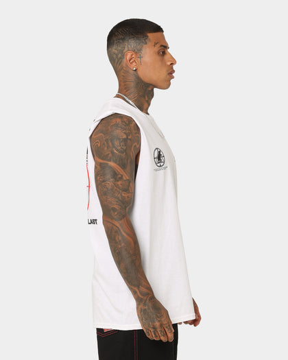 Rats Get Fat Gun Range Muscle T-Shirt White