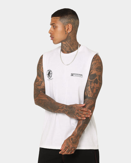 Rats Get Fat Gun Range Muscle T-Shirt White