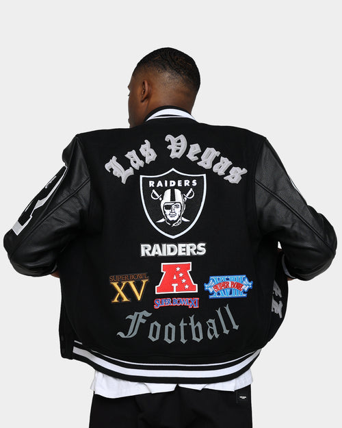 Pro Standard Las Vegas Raiders Old English Varsity Jacket Black
