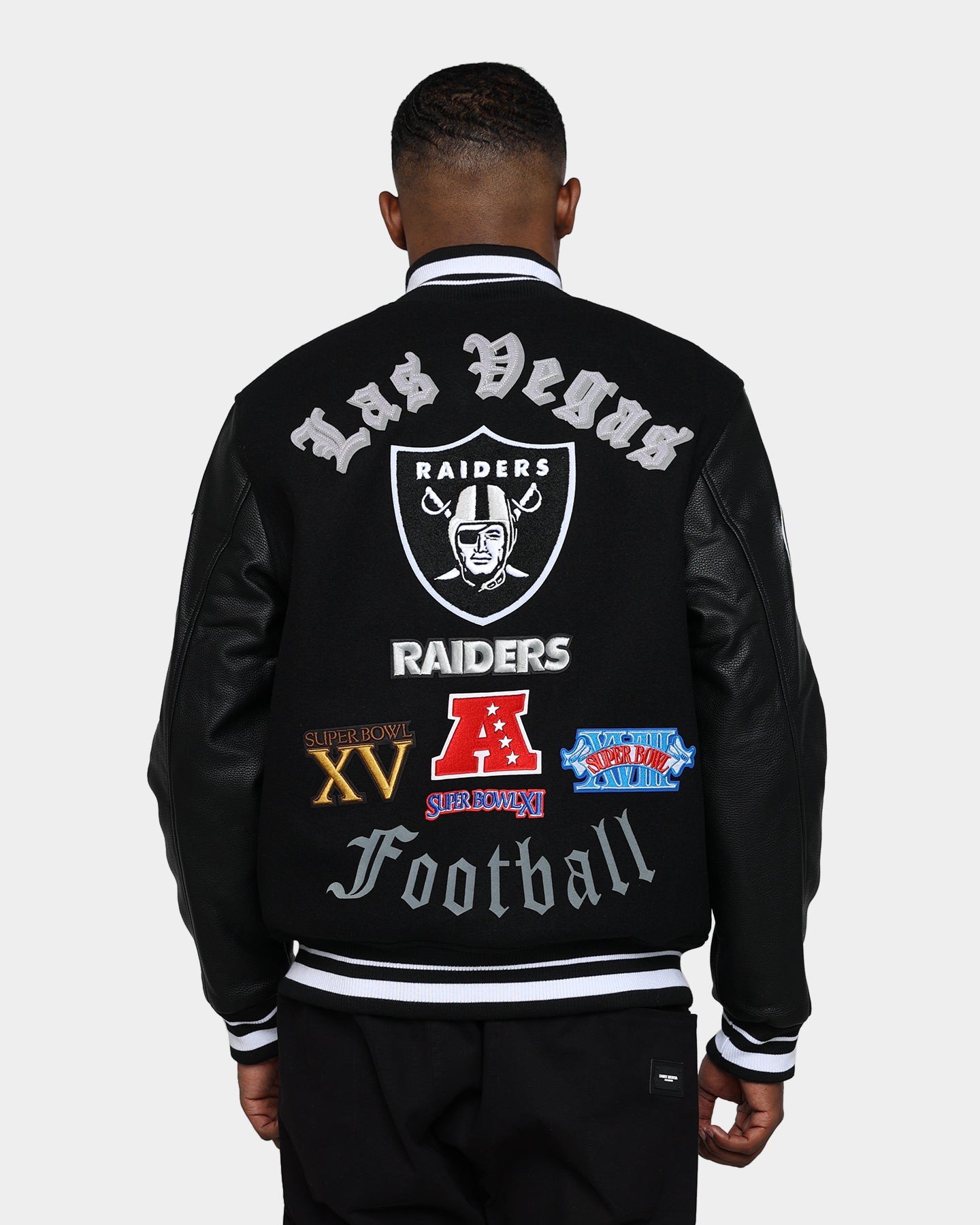 Pro Standard Las Vegas Raiders Old English Varsity Jacket Black