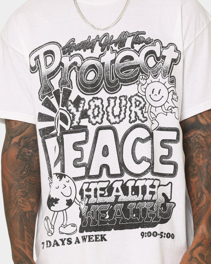 Goat Crew Protect Peace T-Shirt White
