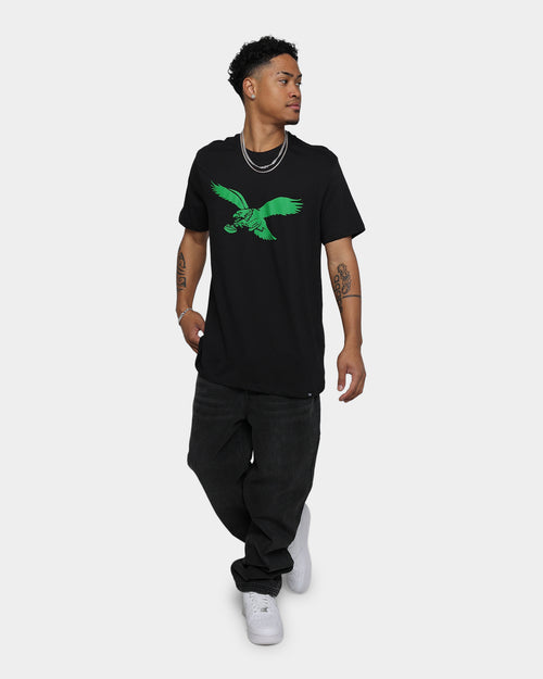 47 Brand Philadelphia Eagles Imprint Super Rival T-Shirt Jet Black