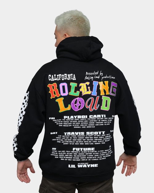 Rolling Loud Rolling Loud Line Up Hoodie Black