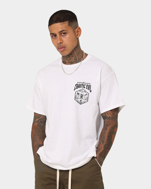 Rats Get Fat X Dungeons And Dragons Chaotic Evil T-Shirt White