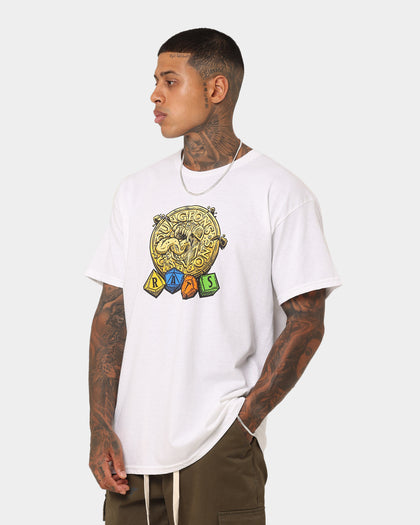 Rats Get Fat X Dungeons And Dragons Roll The Dice T-Shirt White