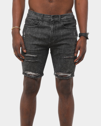 Saint Morta Thrashed Short Black Stonewash