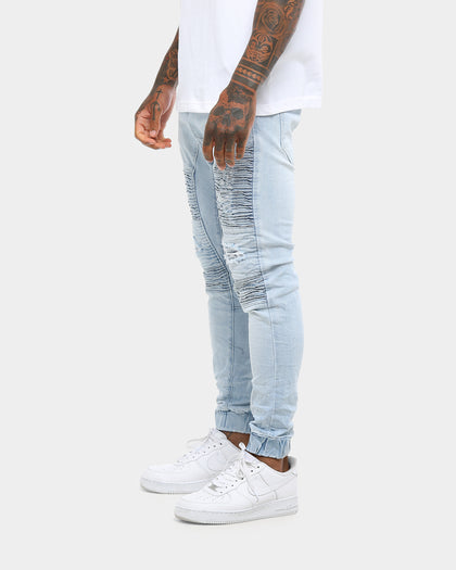 Nena And Pasadena Hellcat Elastic Ankle Jean Broken Bleach
