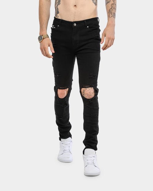 Carré Endommage Jeans Black Denim