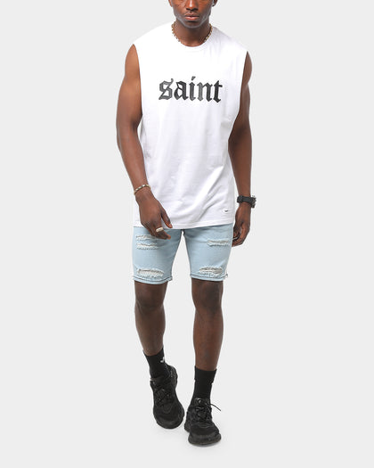 Saint Morta Racer Thrashed Short Blue/White