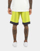 Black Pyramid Vert Stripe Gloss Soccer Short Volt