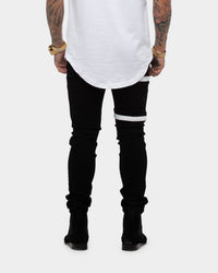 Saint Morta Sideline Distressed Jean Black/White