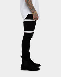 Saint Morta Sideline Distressed Jean Black/White