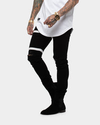Saint Morta Sideline Distressed Jean Black/White