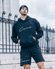 Carré Scripted Fleece Shorts Black/Black/Gold