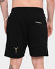 Carré Scripted Fleece Shorts Black/Black/Gold