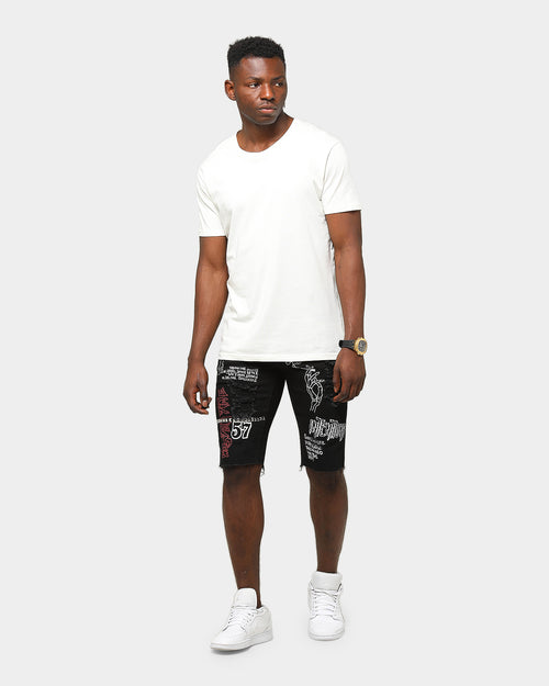 Lifted Anchors Men's Barker Denim Shorts Black