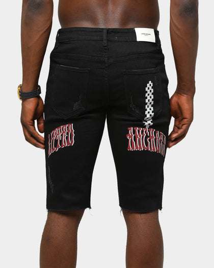 Lifted Anchors Men's Barker Denim Shorts Black