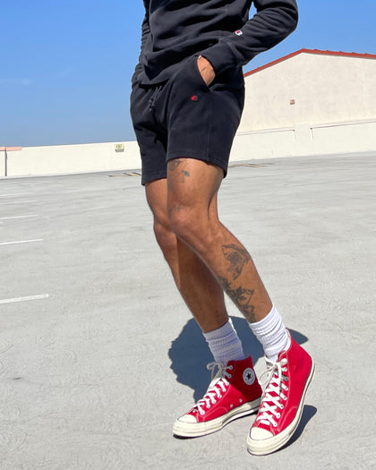 Champion Rev Weave French Terry Shorts Washed Black