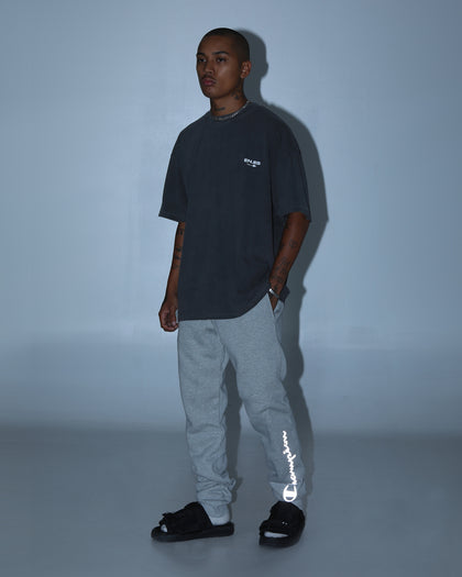 Champion Rev Weave React Reflective Script Jogger Oxford Heather