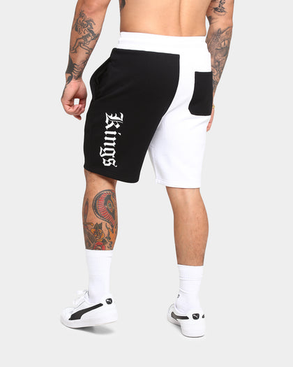 Last Kings Spilt Sweat Shorts Black/White