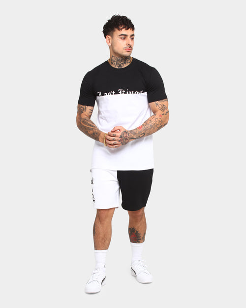 Last Kings Spilt Sweat Shorts Black/White