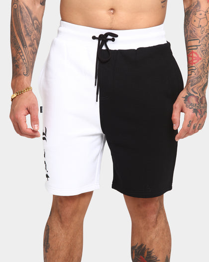 Last Kings Spilt Sweat Shorts Black/White