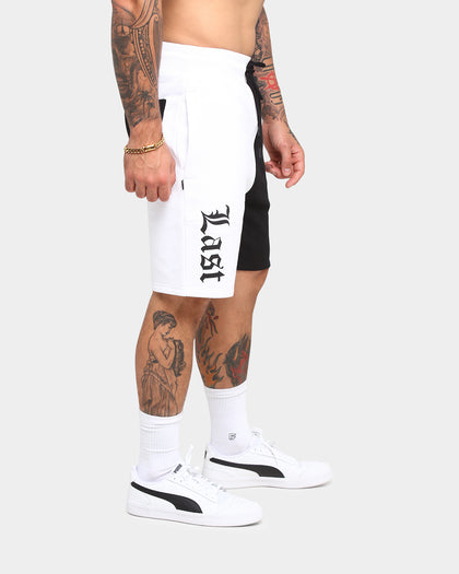 Last Kings Spilt Sweat Shorts Black/White
