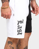 Last Kings Spilt Sweat Shorts Black/White