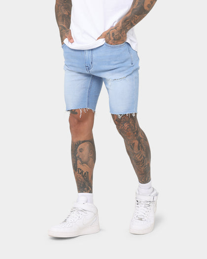 Nena and Pasadena Rawlins Denim Shorts Alaskan Blue