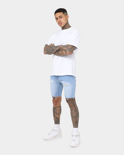 Nena and Pasadena Rawlins Denim Shorts Alaskan Blue