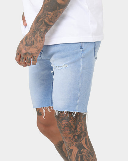 Nena and Pasadena Rawlins Denim Shorts Alaskan Blue