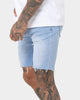 Nena and Pasadena Rawlins Denim Shorts Alaskan Blue