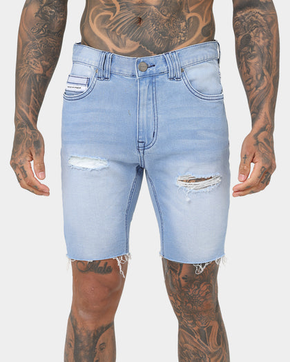 Nena and Pasadena Rawlins Denim Shorts Alaskan Blue