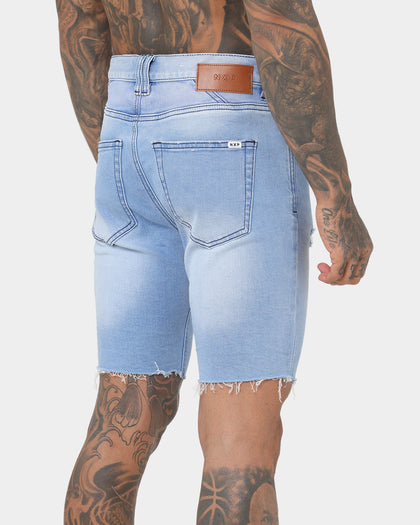 Nena and Pasadena Rawlins Denim Shorts Alaskan Blue